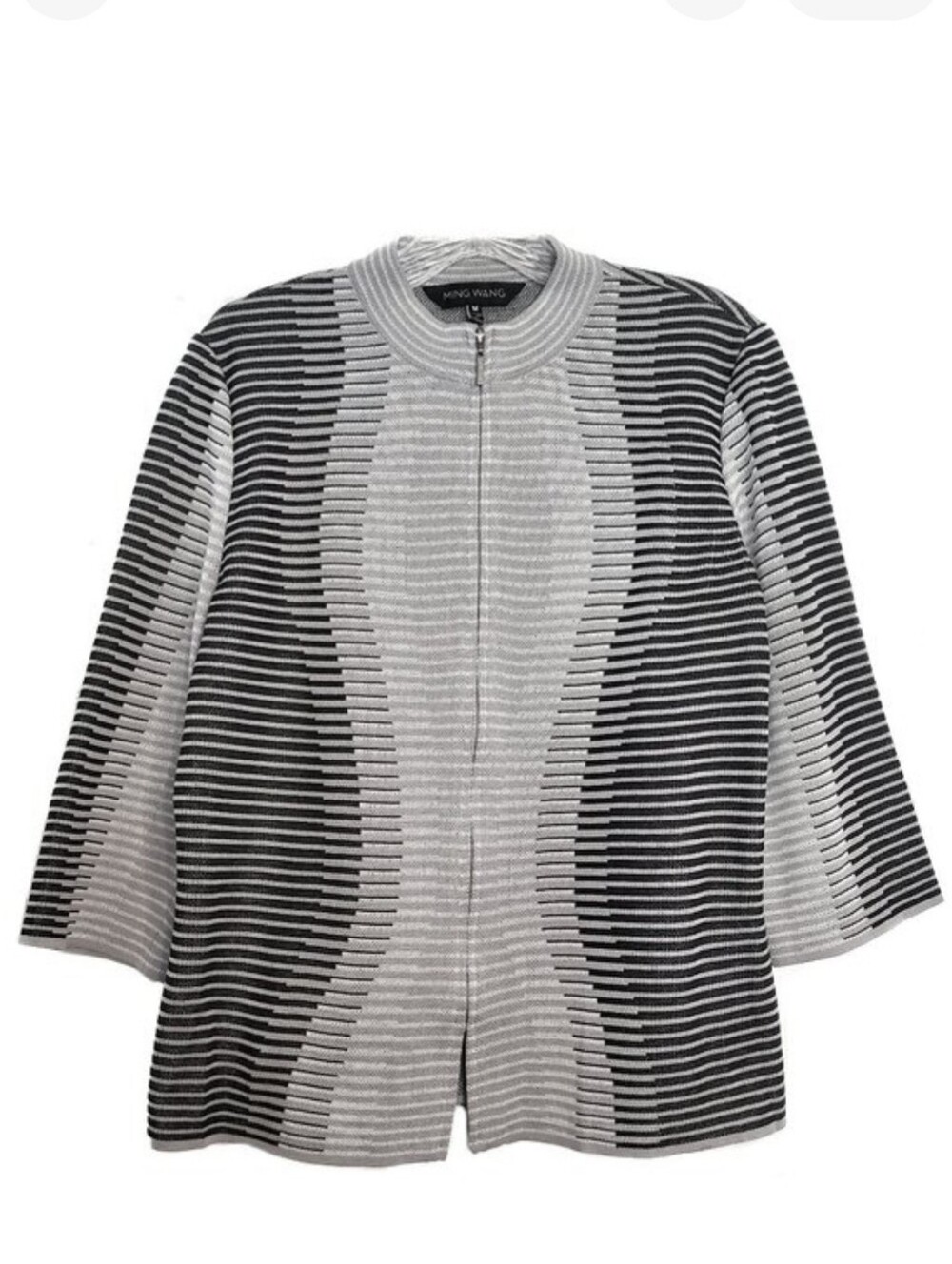 Ming Wang Knit Zip Jacket